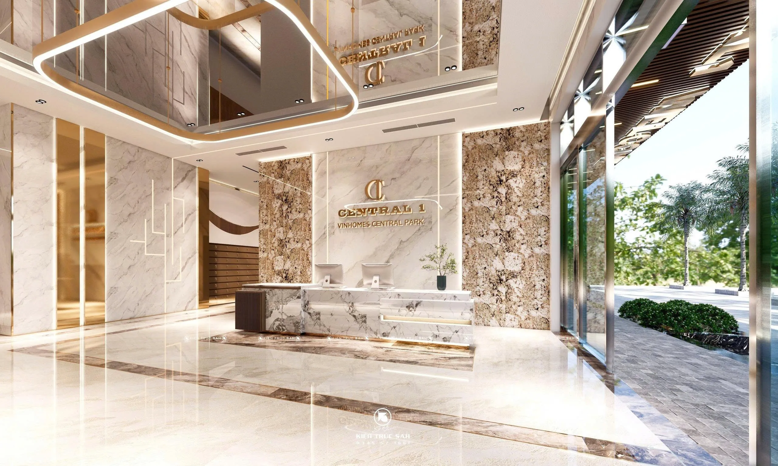 Cải tạo sảnh chung cư Central 1